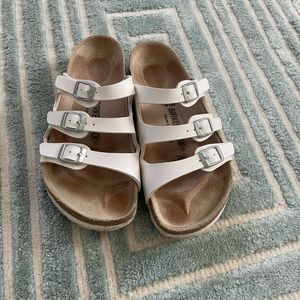 Birkenstock Florida, white Birko-Flor, 35
